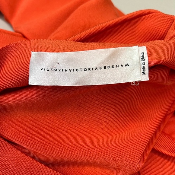 Victoria Beckham Orange Fit and Flare Backless Dress Size 2 - Picture 9 of 13